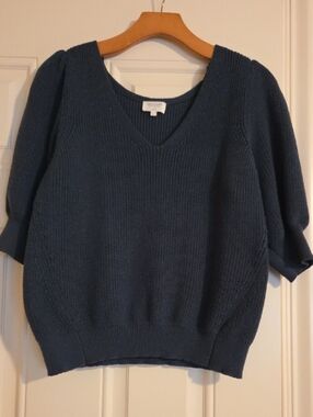Gentle Fawn Deep Forest Green V-Neck Short Sleeve Knit